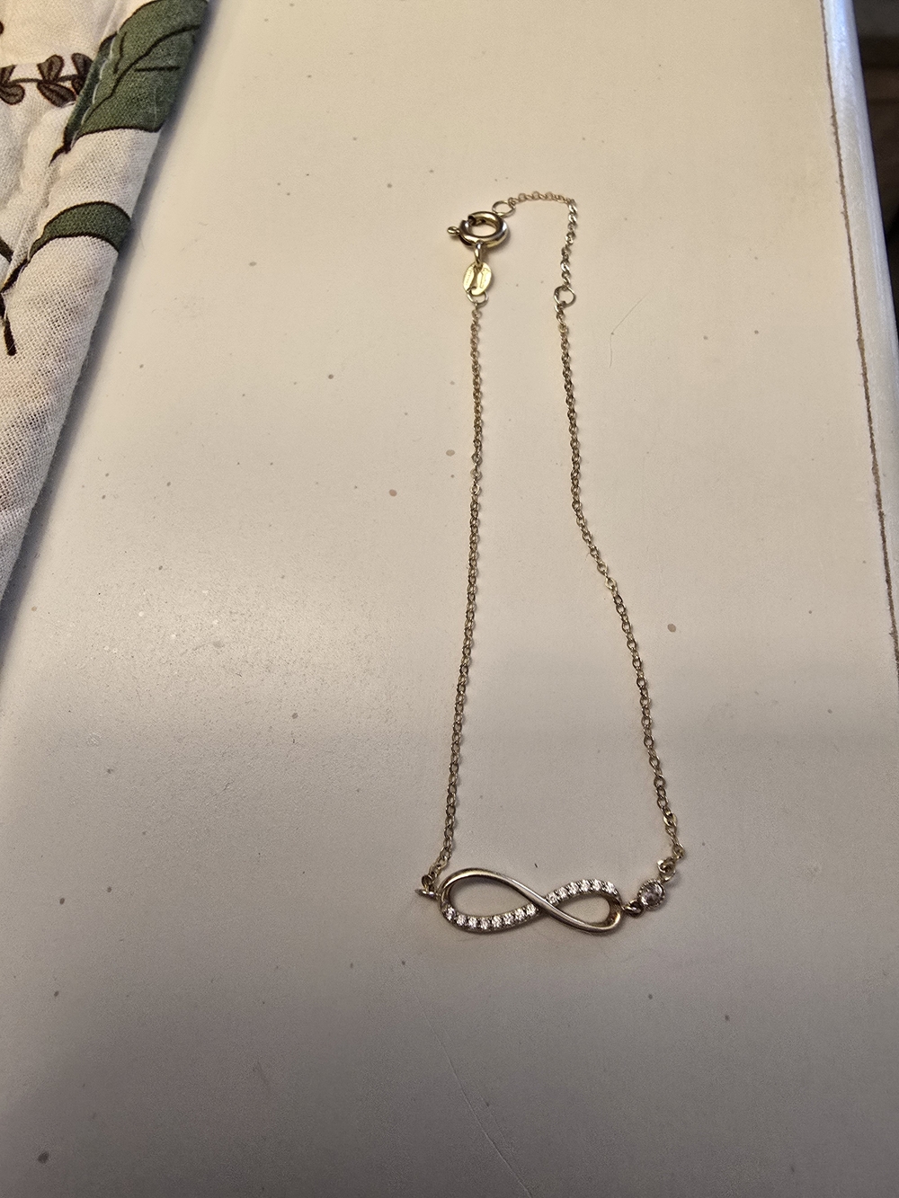 10k Gold Infinity CZ Bracelet - Elegant Women's Jewelry
